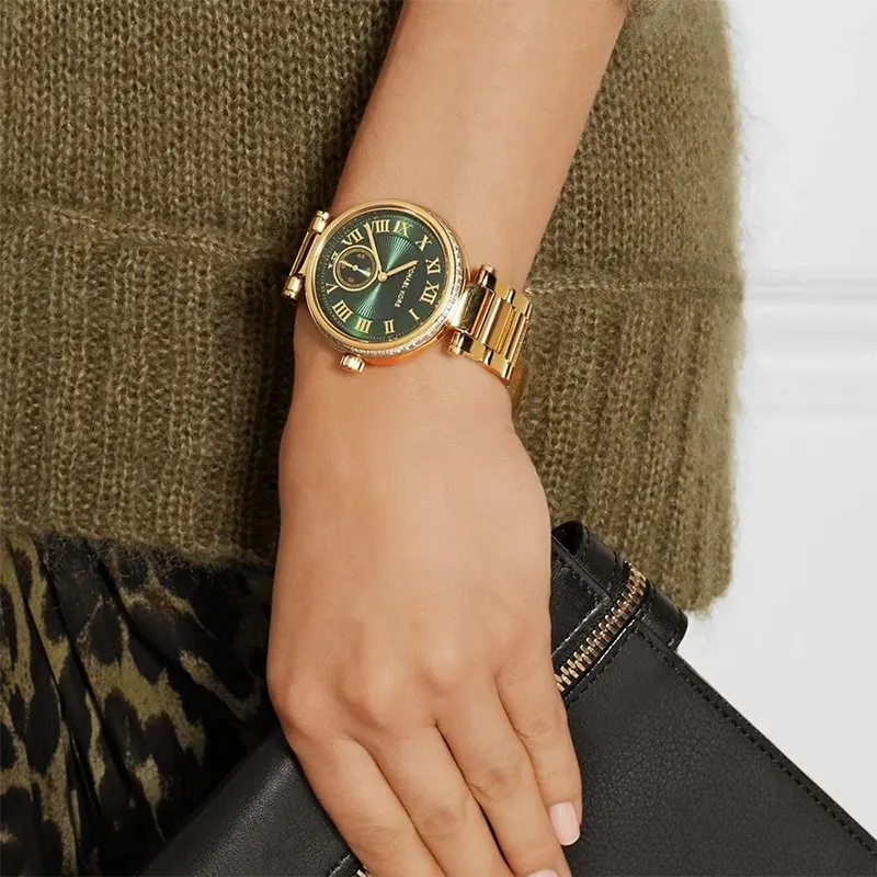 Michael Kors Skylar Emerald Green Dial Ladies Watch-  MK6065